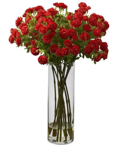 Nearly Natural Japanese Silk Flower Arrangement In Orange