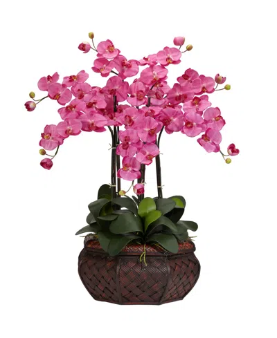 Nearly Natural Large Phalaenopsis Silk Flower Arrangement In Pink