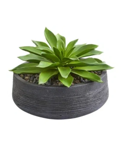 NEARLY NATURAL LARGE SUCCULENT ARTIFICIAL PLANT IN DECORATIVE BOWL