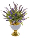 Nearly Natural 19" Lavender Artificial Arrangement In Decorative Urn In Purple