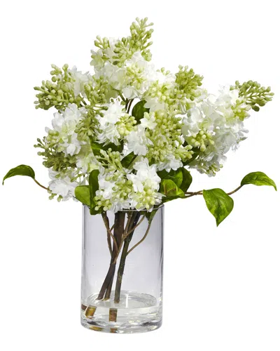 Nearly Natural Lilac Silk Flower Arrangement