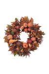 Nearly Natural 28in Harvest Wreath In Orange