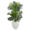 Nearly Natural Paradise Palm Artificial Tree In White Planter In Green