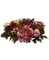 Nearly Natural Peony Hydrangea Candelabrum In Autumn