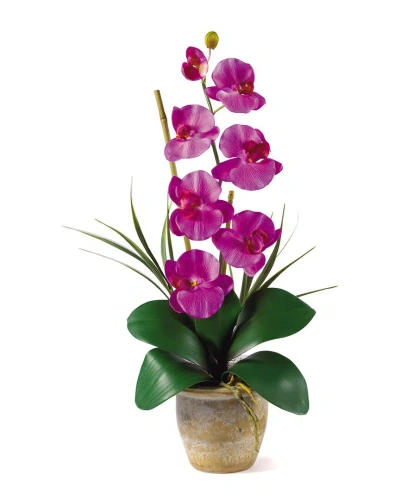 Nearly Natural Phalaenopsis Silk Orchid Flower Arrangement In Pink