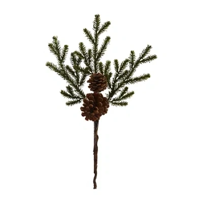 NEARLY NATURAL PINE & PINECONE FAUX BUNDLE SET OF 12 CHRISTMAS TABLETOP DECOR