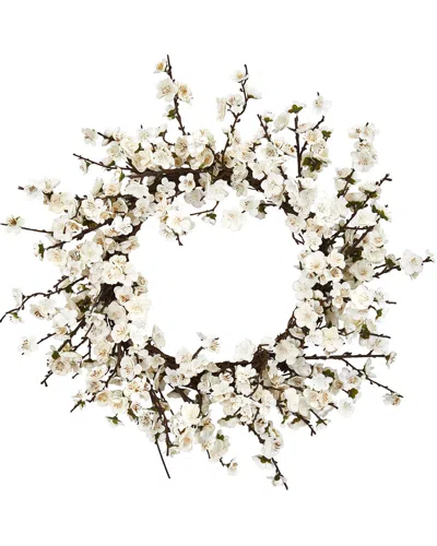 NEARLY NATURAL NEARLY NATURAL PLUM BLOSSOM WREATH