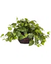 Nearly Natural Pothos With Decorative Vase Silk Plant