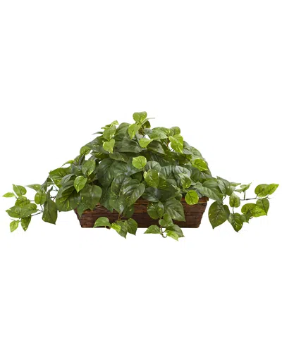 Nearly Natural 31in. Philodendron Artificial Ledge Plant In Green