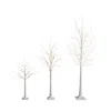Nearly Natural 4ft. 6ft. 8ft. Pre-lit Artificial White Birch Trees In White