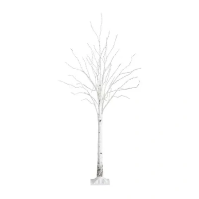 Nearly Natural Pre-lit Artificial White Birch With 400 Color Changing Led Lights 6 Foot Pre-lit Birch Christmas Tre