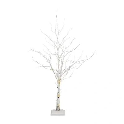 Nearly Natural Pre-lit Artificial White Birch With 51 White Led Lights 4 Foot Pre-lit Birch Christmas Tree
