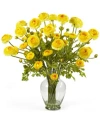 Nearly Natural Ranunculus Liquid Illusion Silk Flower Arrangement In Yellow