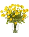 NEARLY NATURAL NEARLY NATURAL RANUNCULUS LIQUID ILLUSION SILK FLOWER ARRANGEMENT