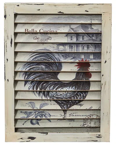 NEARLY NATURAL NEARLY NATURAL ROOSTER WINDOW SHUTTER WALL DECOR