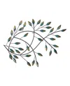 Nearly Natural Scattered Leaves Vine Wall Decor, 18" X 22" In Green