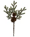 Nearly Natural Set Of 12 19in. Pine & Pinecone Artificial Flower Bundle In Green