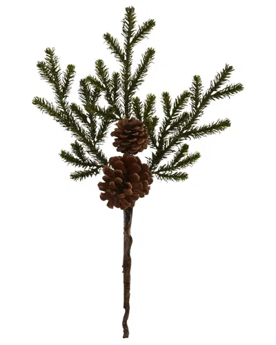 NEARLY NATURAL NEARLY NATURAL SET OF 12 19IN. PINE & PINECONE ARTIFICIAL FLOWER BUNDLE