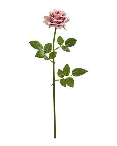 Nearly Natural 19" Rose Spray Artificial Flower (set Of 12) In Pink