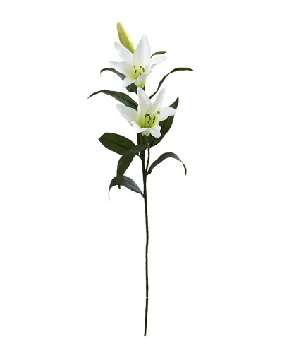 Nearly Natural Set Of 12 26.5in Lily Artificial Flower In Green