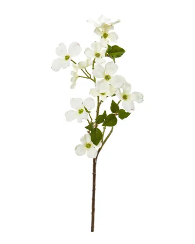 Nearly Natural Set Of 12 26in Dogwood Artificial Flower In Black