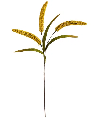 Nearly Natural Set Of 12 30in. Sorghum Harvest Artificial Flower In Yellow