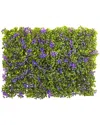 Nearly Natural 6x6" Purple And Green Clover Mat, Set Of 12 In Green
