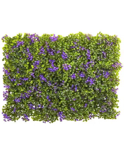 Nearly Natural 6x6" Purple And Green Clover Mat, Set Of 12