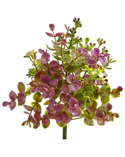 Nearly Natural Set Of 12 Eucalyptus & Sedum Artificial Plants In Multi