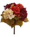 Nearly Natural Set Of 2 16 In. Autumn Hydrangea Berry Bouquet Artificial Flower In Multi