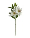 Nearly Natural Set Of 2 31in Ruburn Lily Artificial Flower In White