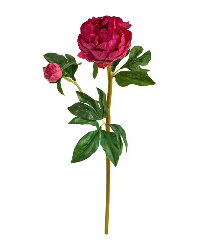Nearly Natural Set Of 3 22in Peony Artificial Flower In Pink