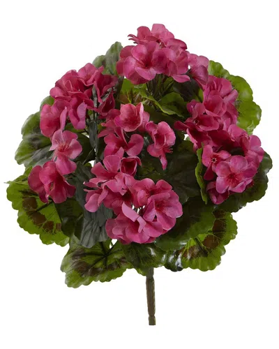 Nearly Natural Set Of 4 Geranium Artificial Bush In Pink