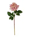 Nearly Natural Set Of 6 20in Rose Artificial Flower In Purple