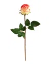 Nearly Natural Set Of 6 21in Rose Bud Artificial Flower In Orange