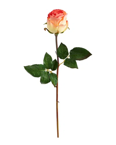 Nearly Natural Set Of 6 21in Rose Bud Artificial Flower In Green