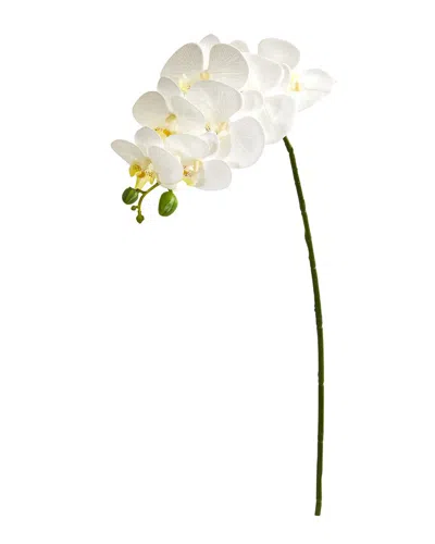 Nearly Natural Set Of 6 28in Orchid Phalaenopsis Artificial Flower Stem In White