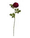 Nearly Natural Set Of 6 33in Elegant Red Large Rose Artificial Flower In Red