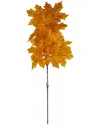 Nearly Natural Set Of 6 38in. Autumn Maple Leaf Artificial Flower In Orange