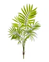 Nearly Natural Set Of 6 Mini Areca Palm Artificial Bushes In Green