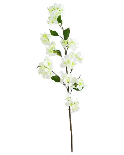 Nearly Natural Set Of Three 47in Artificial Bougainvillea Flower Stems In Green
