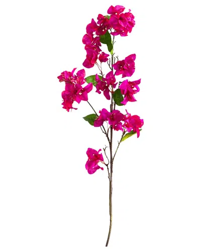 Nearly Natural Set Of Three 47in Artificial Bougainvillea Flower Stems In Pink