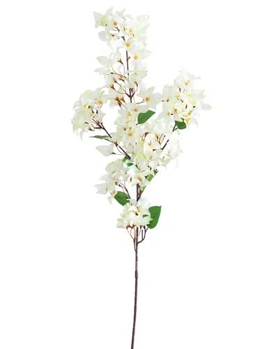 Nearly Natural Set Of Three 47in Artificial Bougainvillea Flower Stems In White