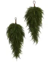 Nearly Natural Set Of Two 26in Cedar Artificial Teardrops In Green