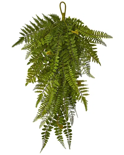 NEARLY NATURAL NEARLY NATURAL SET OF TWO 28IN FERN ARTIFICIAL TEARDROP