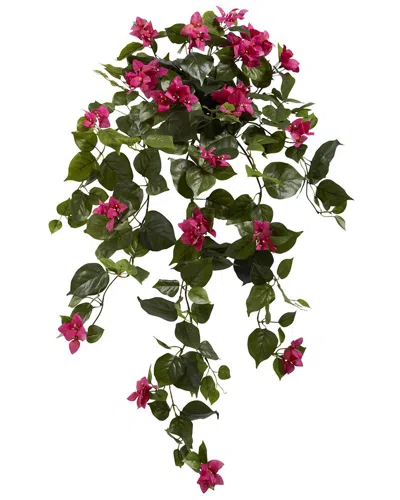 Nearly Natural Set Of Two 37in Bougainvillea Hanging Artificial Plants In Pink