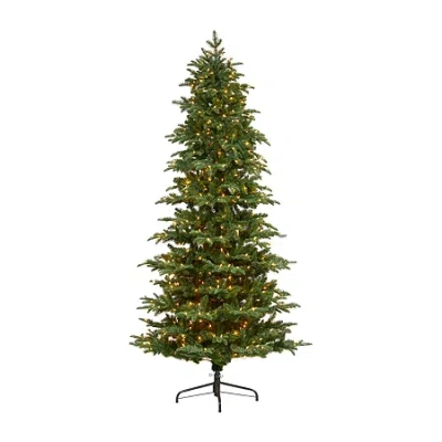 Nearly Natural South Carolina Faux 8 Foot Pre-lit Fir Christmas Tree In Green
