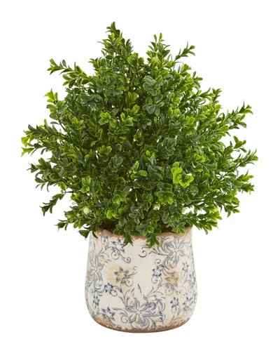 Nearly Natural 18in. Sweet Grass Artificial Plant In Floral Vase In Green
