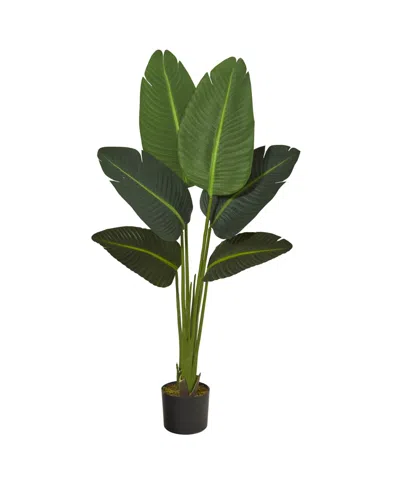 Nearly Natural Travelers Palm Artificial Plant, Real Touch In Green