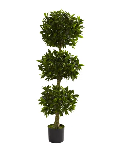 Nearly Natural Triple Bay Leaf Topiary Uv Resistant